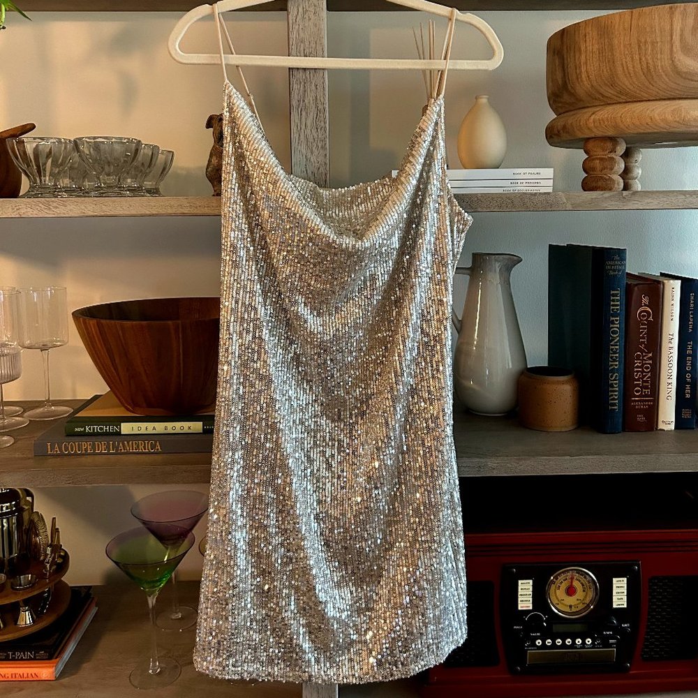 12th Tribe Cowl Neck Mini Dress